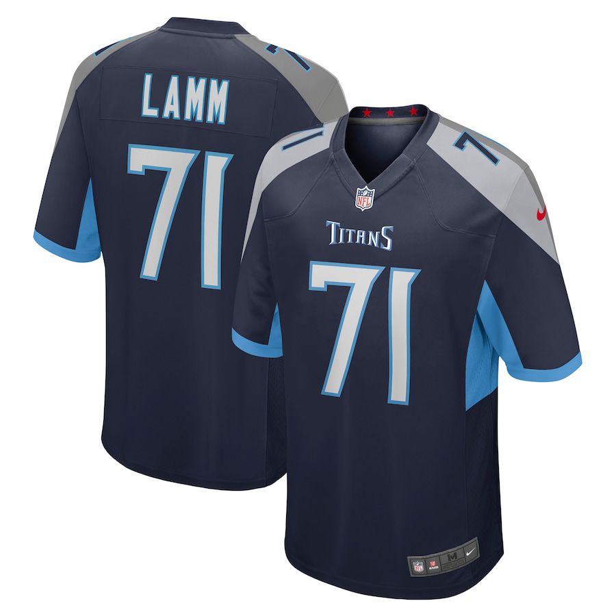 Men Tennessee Titans 71 Kendall Lamm Nike Navy Game NFL Jersey